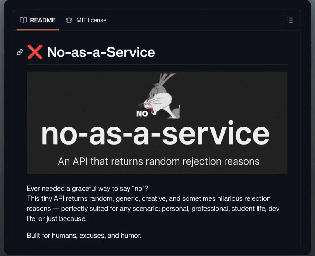 NaaS(No as a Service) 우아하게 거절하는 "No" API 이미지 1