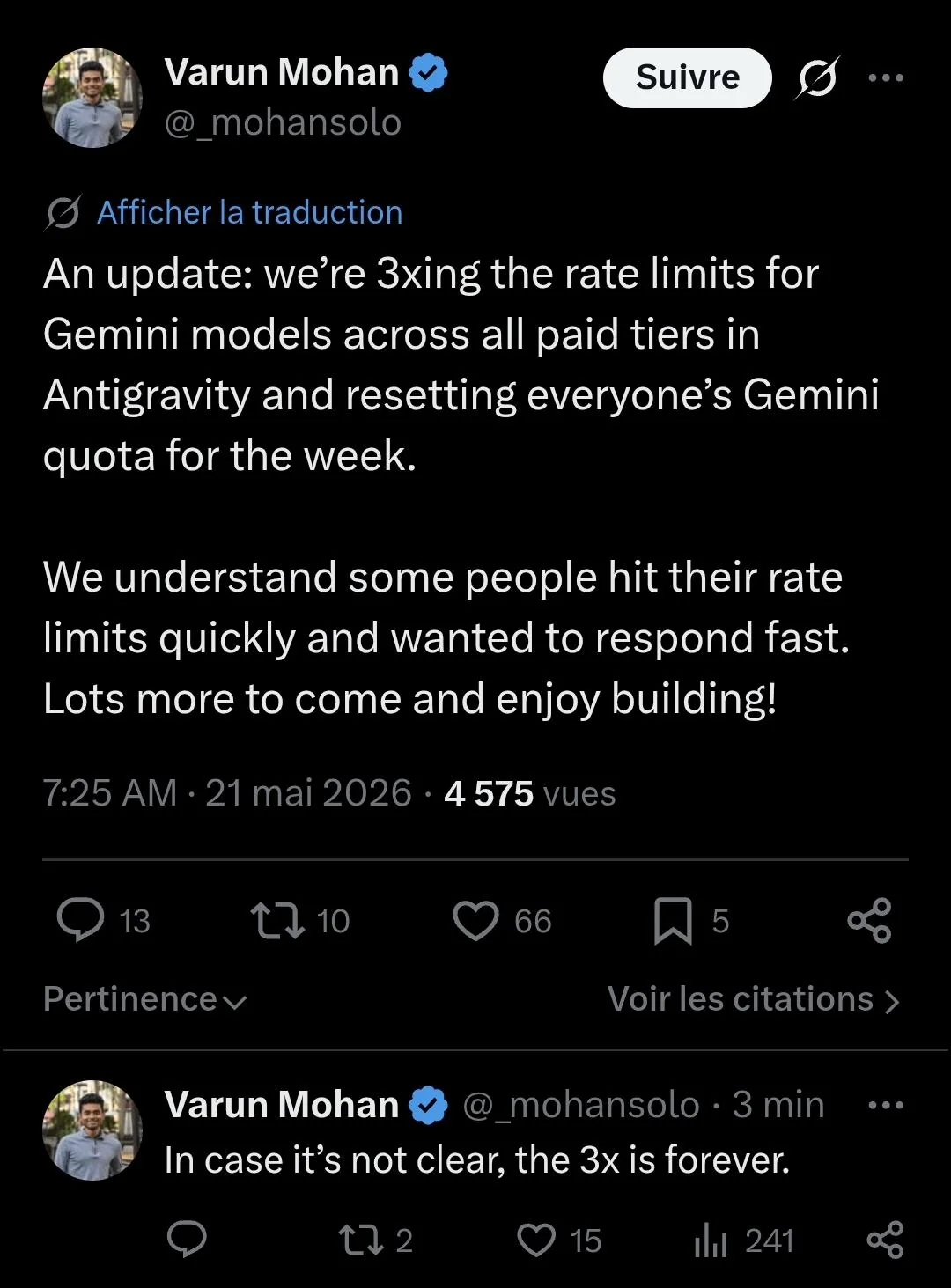 Google Antigravity 에서만 Gemini 사용량 3배로 늘려줌 이미지 1