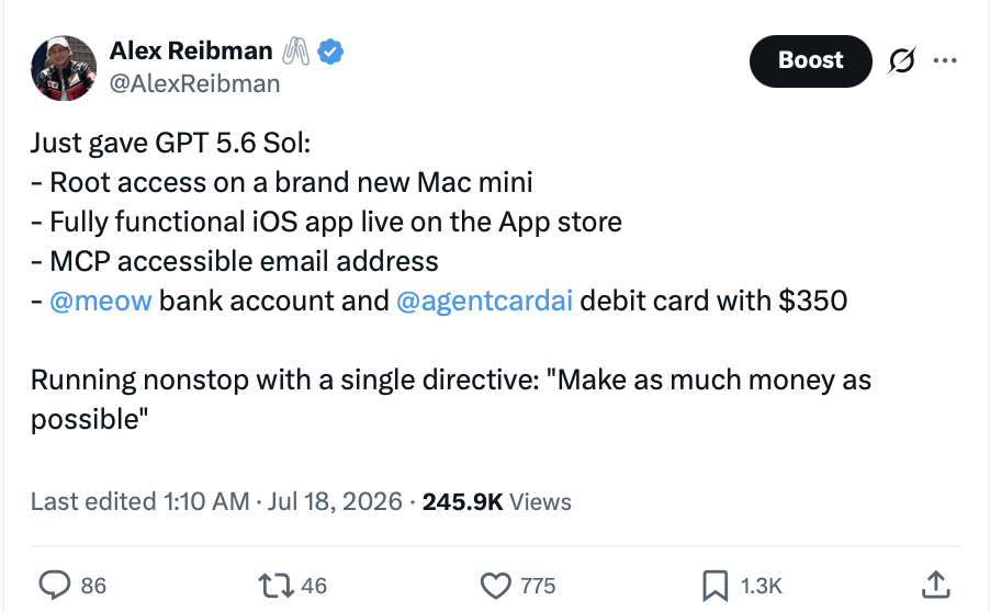 Saul the agent running a real business