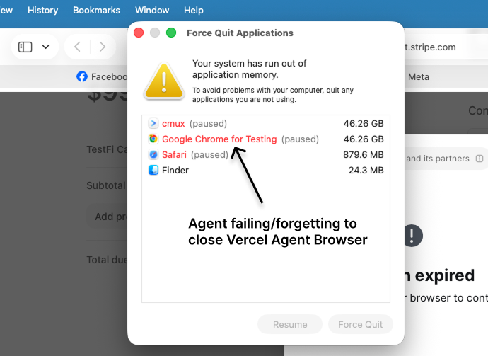 macOS out-of-memory crash caused by Chrome